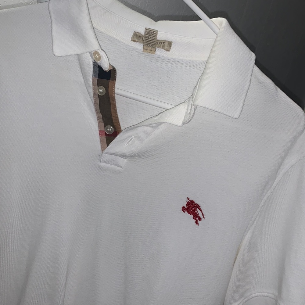 White Burberry Polo